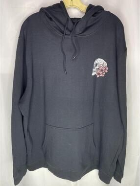 INTO THE AM Pullover Hoodie Mens XXL Black Pocket Logo